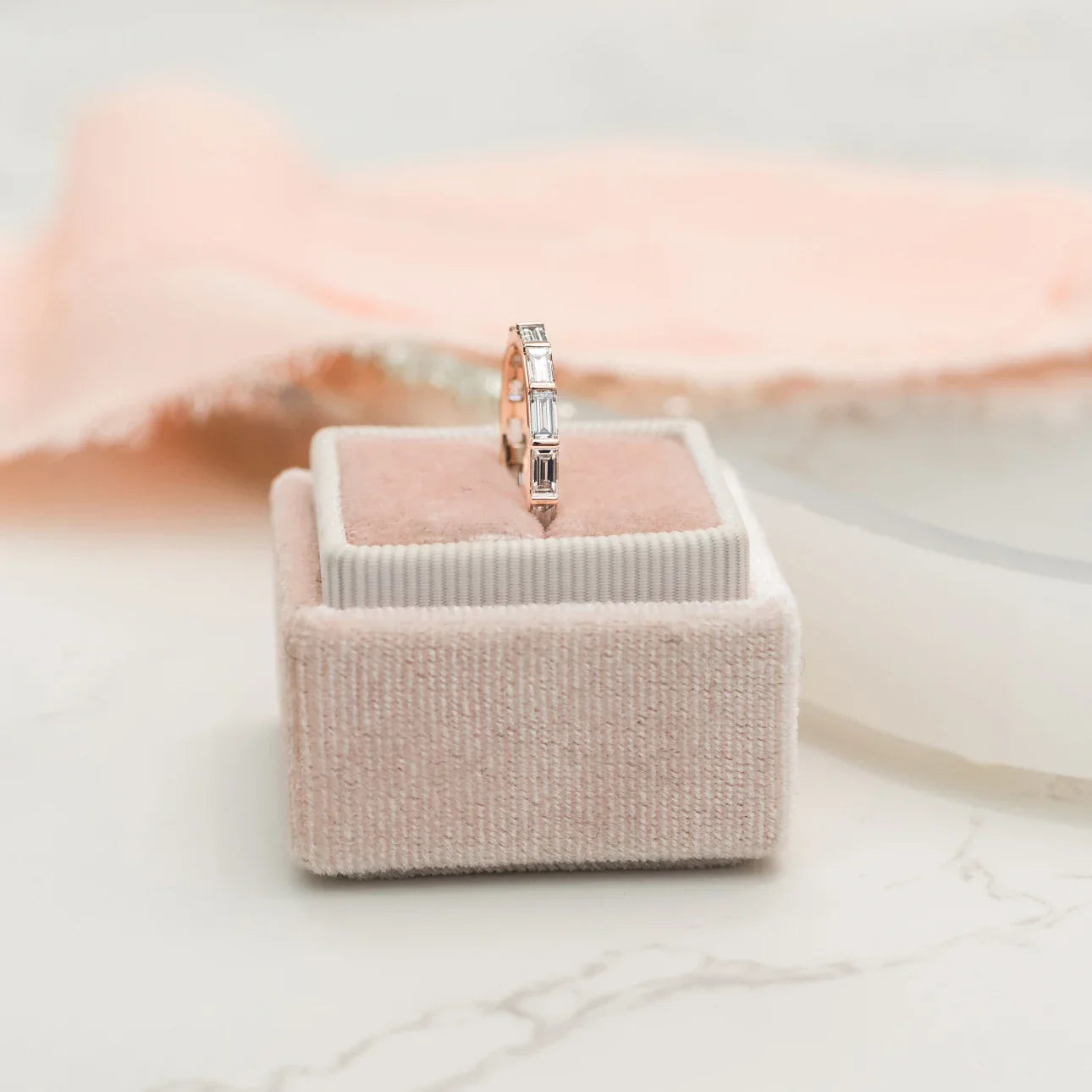 Baguette East-West Lab Grown Diamond Eternity Band, EF Color, VS Clarity, IGI certified