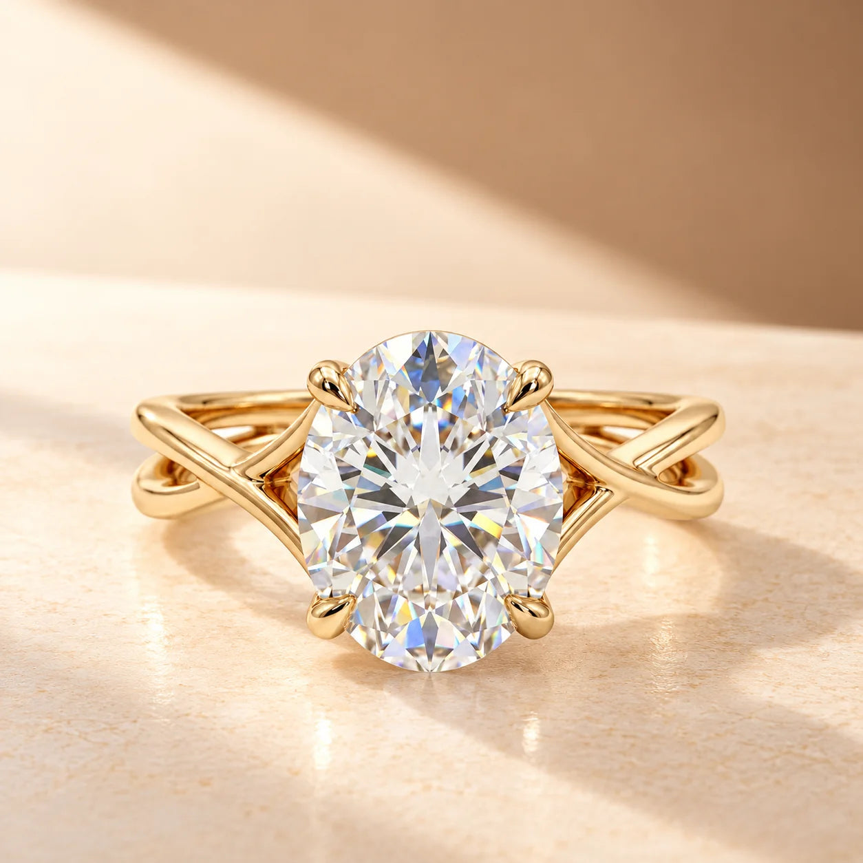 Common :: 1.50CT Oval Lab Grown Diamond Solitaire Engagement Ring