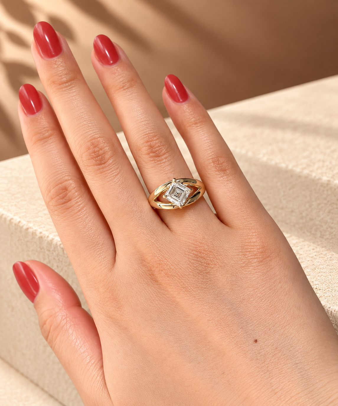 Common :: Unii Jewels 1.50ct Princess Cut lab grown diamond solitaire engagement ring