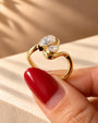 Common :: IGI certified 1.20CT Pear Lab Grown Diamond Toi Et Moi Ring