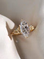 Common :: Unii Jewels 1.73ct Marquise lab grown diamond nature inspired engagement ring