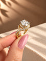 Common :: D VS1 Round lab grown diamond pavé engagement ring