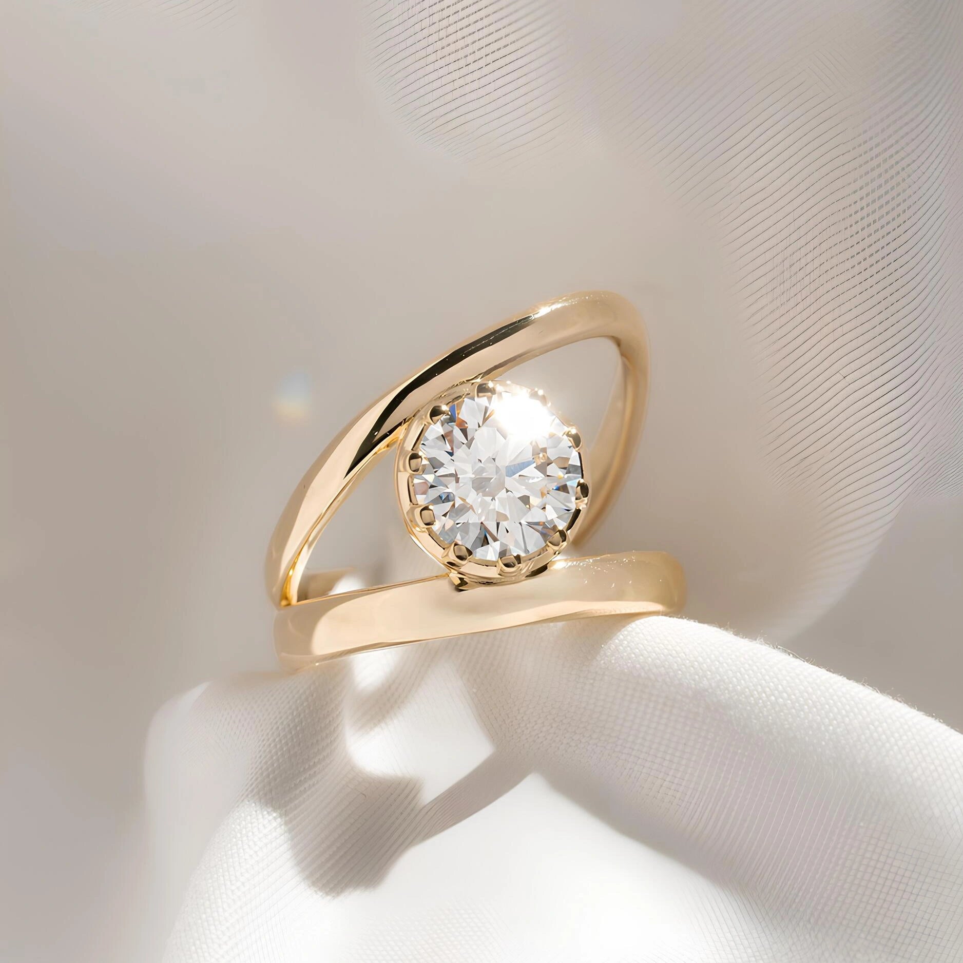 Common :: Unii Jewels 1.80ct Round lab grown diamond solitaire engagement ring