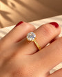 Common :: D E F Round Lab Grown Diamond Vintage Solitaire Ring