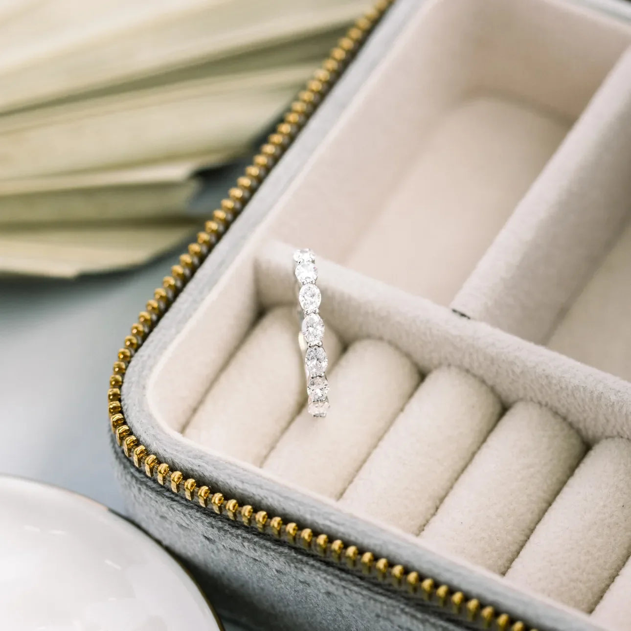 Oval East-West Lab Grown Diamond Eternity Band, EF Color, VS Clarity, IGI Certified