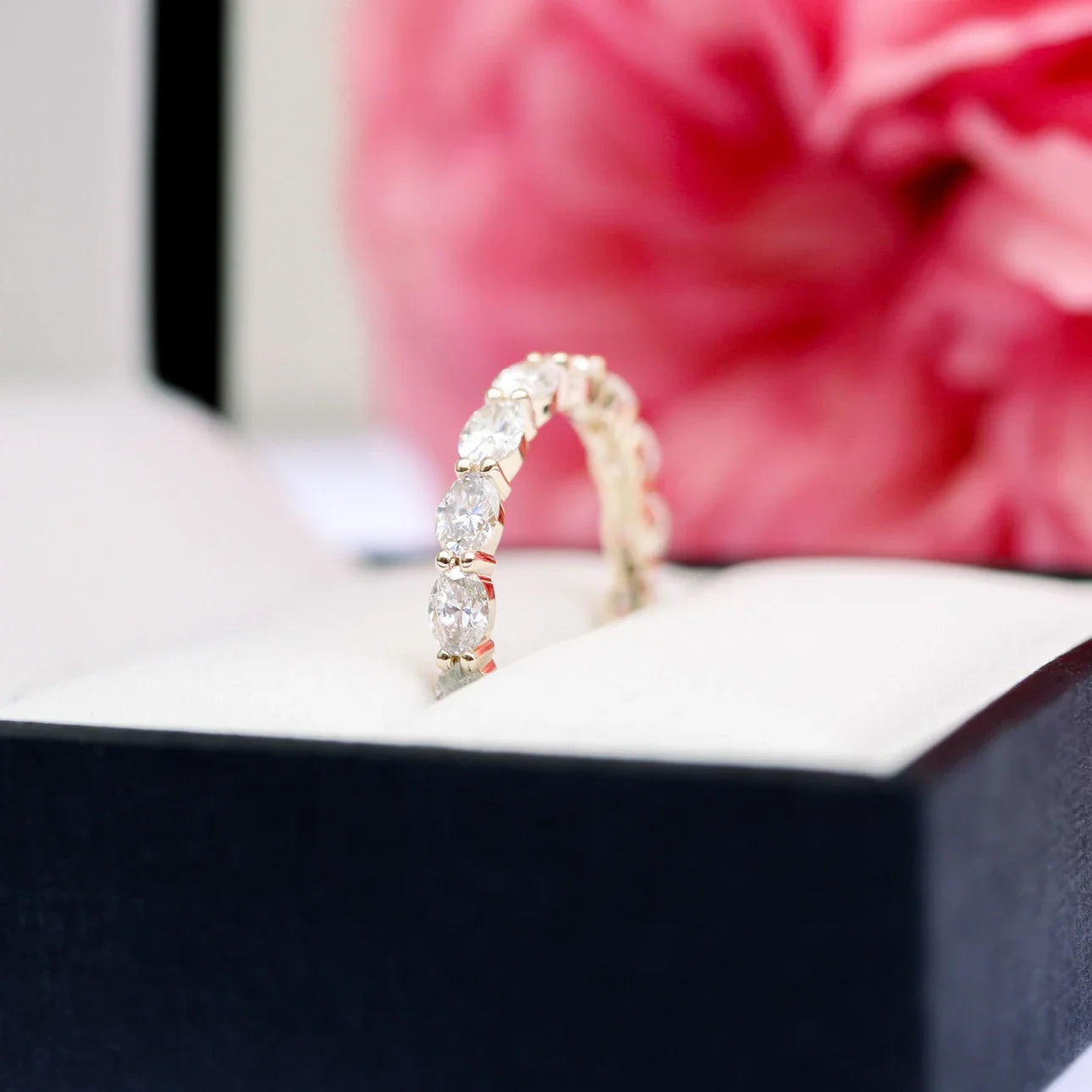 Oval East-West Lab Grown Diamond Eternity Band, EF Color, VS Clarity, IGI Certified