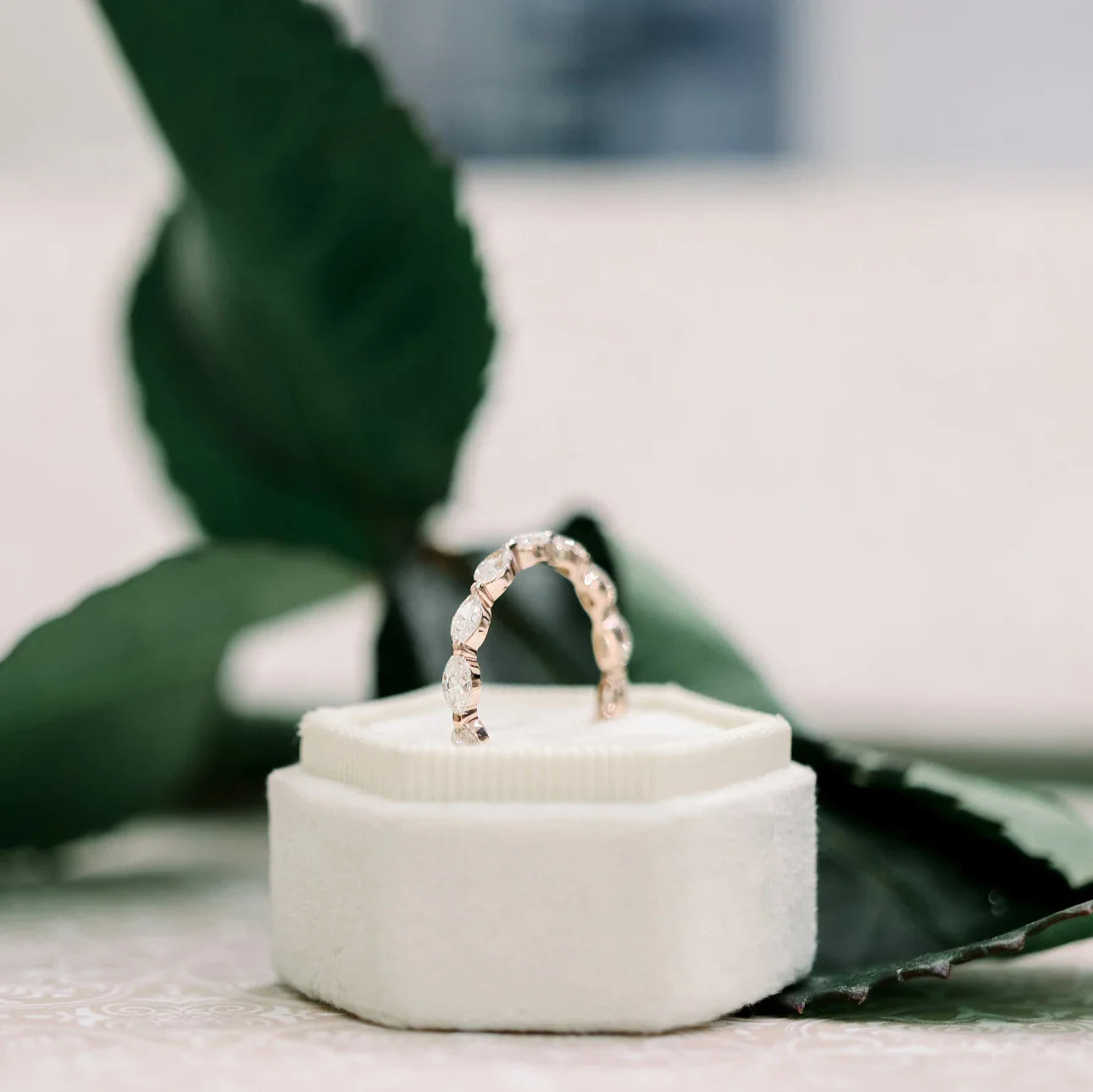 Marquise Lab Grown Diamond East - West Eternity Band, EF Color, VS Clarity, IGI Certificate