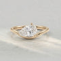 Common :: Pear shaped lab grown diamond solitaire engagement ring