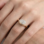 Common :: 1.33ct pear shaped lab grown diamond engagement ring with 2mm band