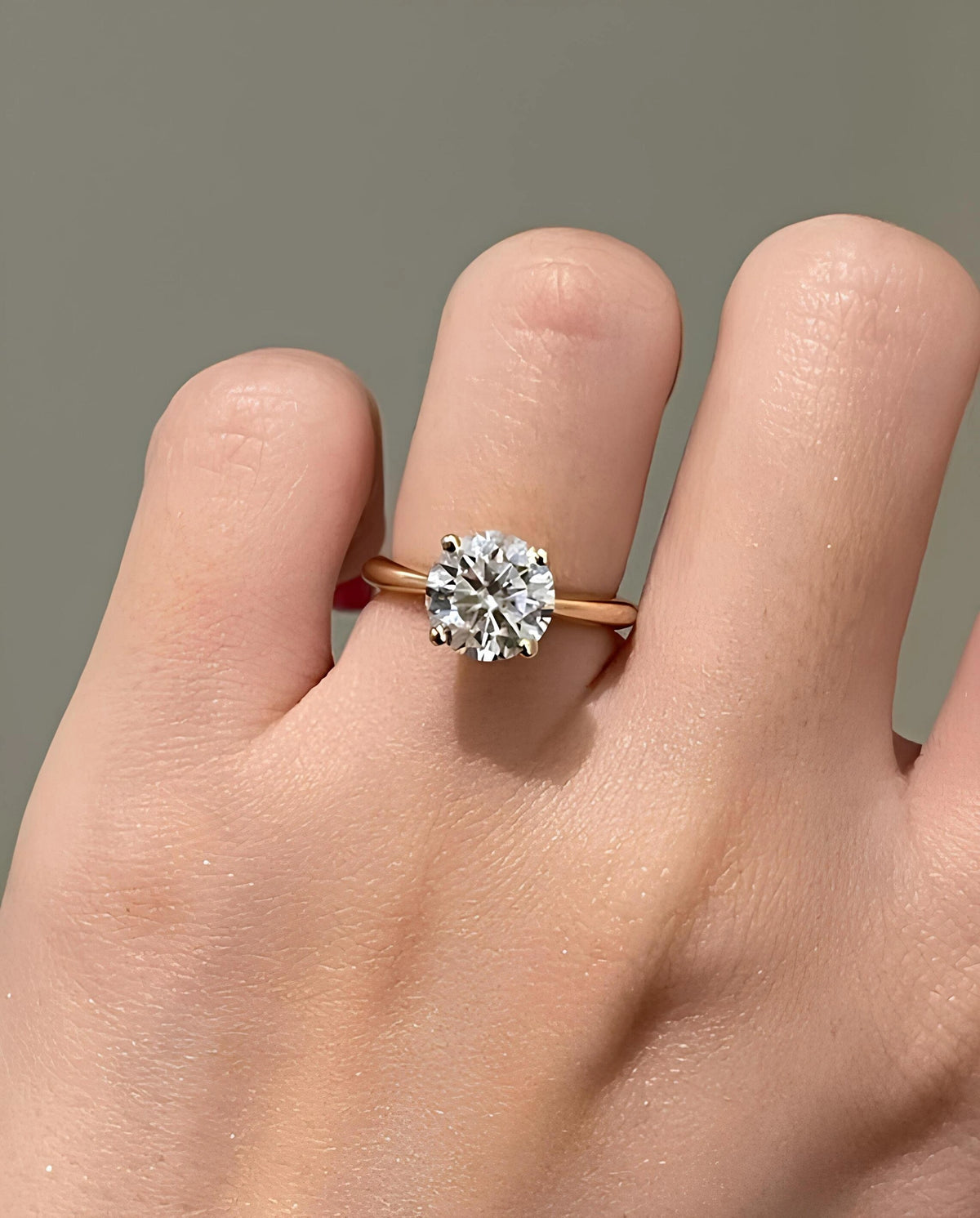 Common :: Unii Jewels 1.50ct round cut lab grown diamond solitaire engagement ring
