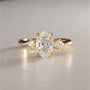 Common :: Unii Jewels 1.65ct oval lab grown diamond three stone engagement ring