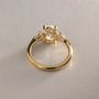 Common :: Luxury oval lab grown diamond ring with geometric kite side diamonds