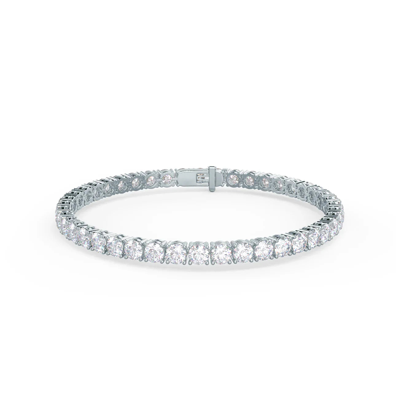 Round Lab Grown Diamond 4 Prong Tennis Bracelet, EF Color, VS clarity, IGI Certified
