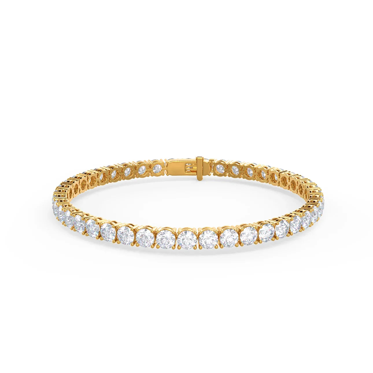 Round Lab Grown Diamond 4 Prong Tennis Bracelet, EF Color, VS clarity, IGI Certified