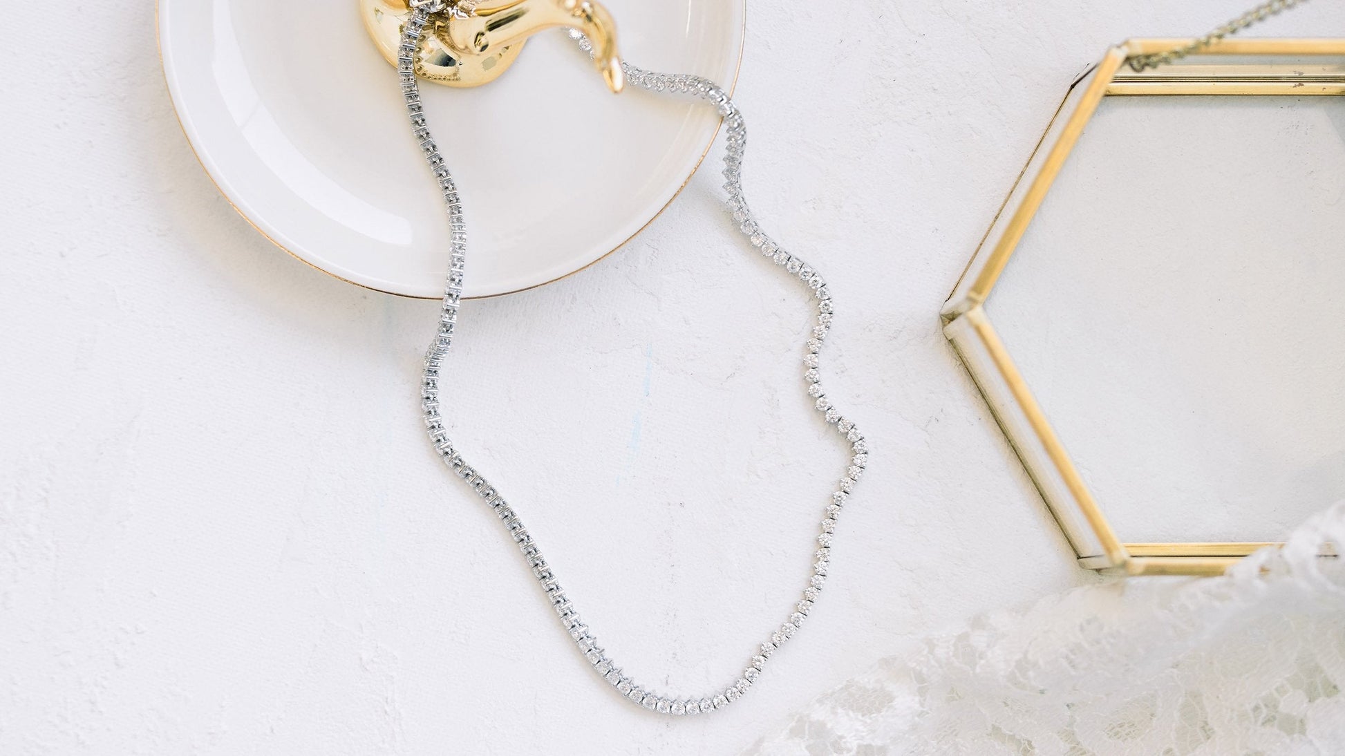 Tennis necklace Lab grown Diamond DEF Color VS+ Clarity