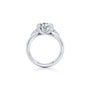 Common :: Handmade round lab grown diamond engagement ring with prong setting detailed view