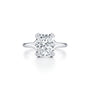 Common :: Haloria 2.1ct radiant solitaire lab grown diamond engagement ring IGI certified close up view