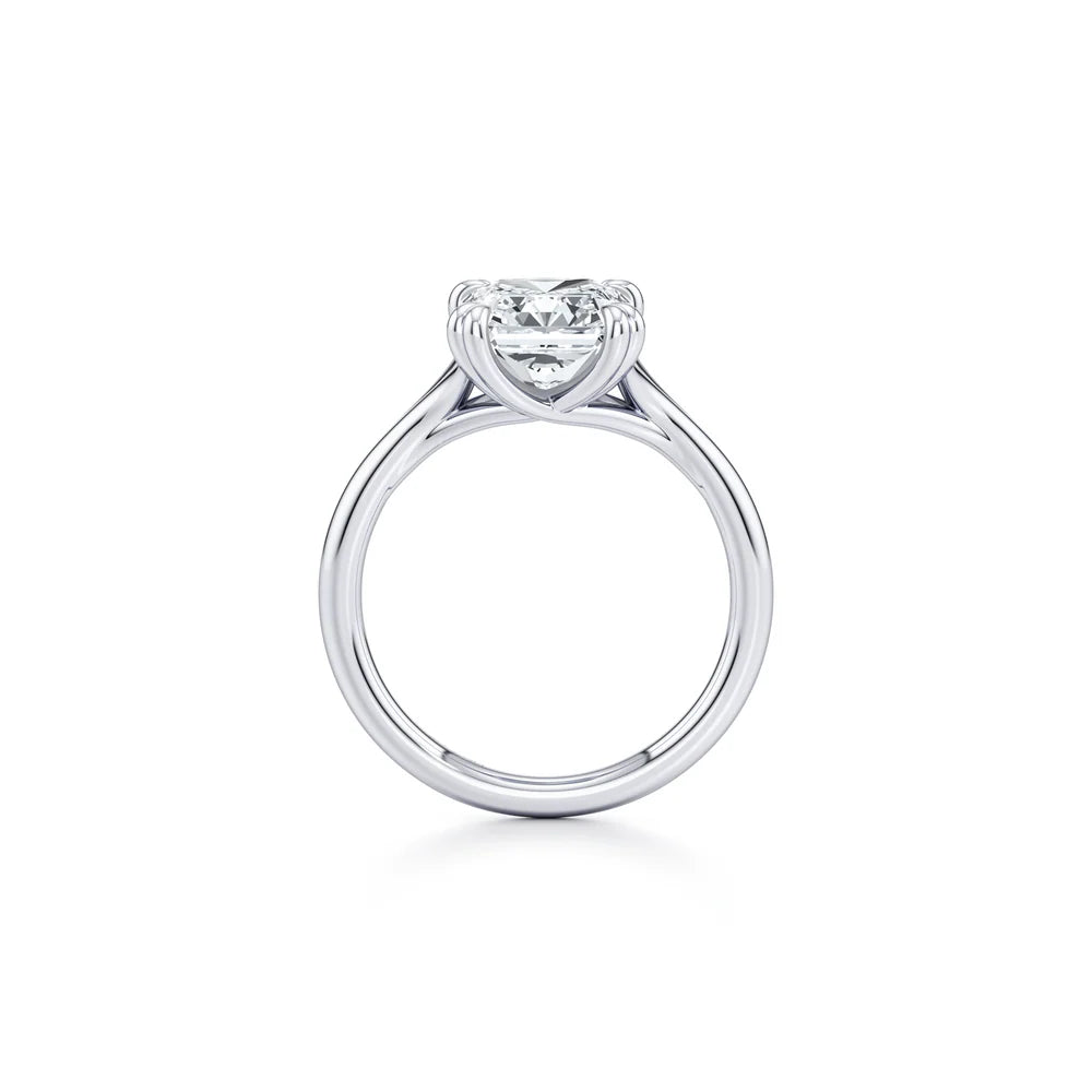 Common :: IGI certified 2.1ct radiant diamond engagement ring in gold detailed shot