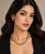 Common :: Sculptural link chain with round lab grown diamonds