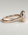 Rose :: luxury 3.3ct pear emerald lab diamond engagement ring rose gold sleek design