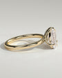Yellow :: luxury pear princess lab diamond engagement ring yellow gold sleek look