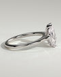 White :: elegant 1.8ct pear marquise lab grown diamond toi et moi ring white gold sleek style