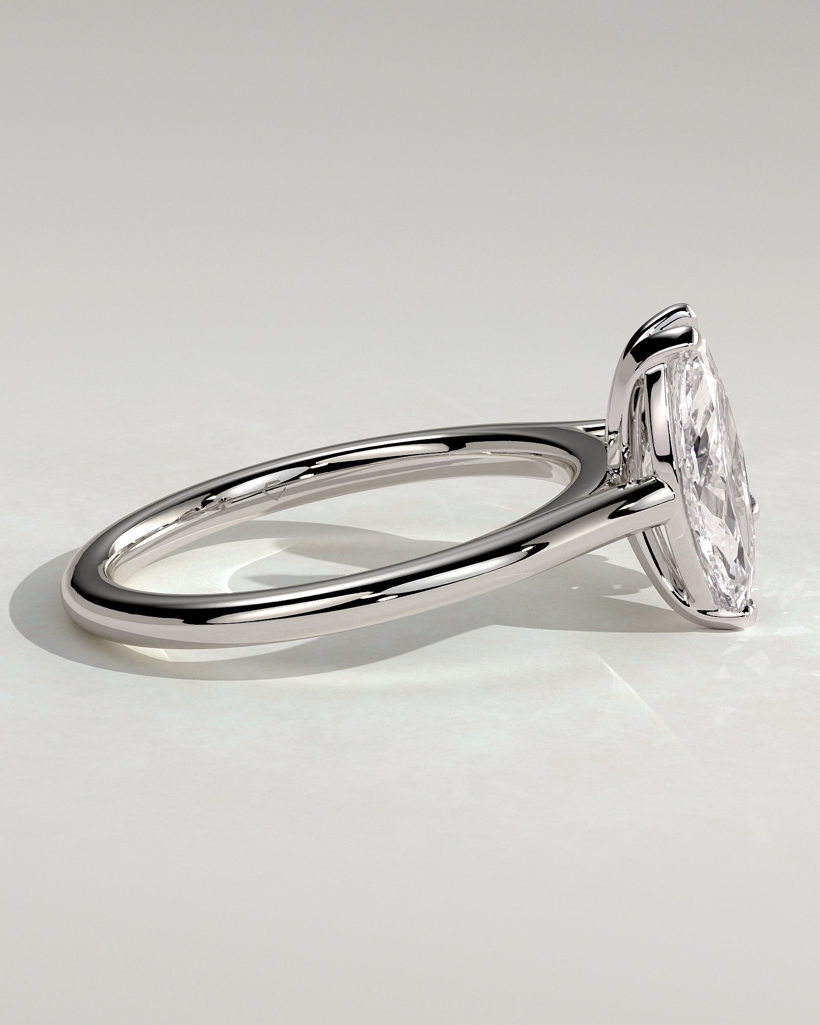 White :: elegant 1.8ct pear marquise lab grown diamond toi et moi ring white gold sleek style