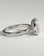 White :: elegant 1.5ct pear radiant lab grown diamond toi et moi ring white gold sleek style