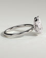 White :: elegant 1.8ct pear marquise lab grown diamond toi et moi ring white gold sleek style