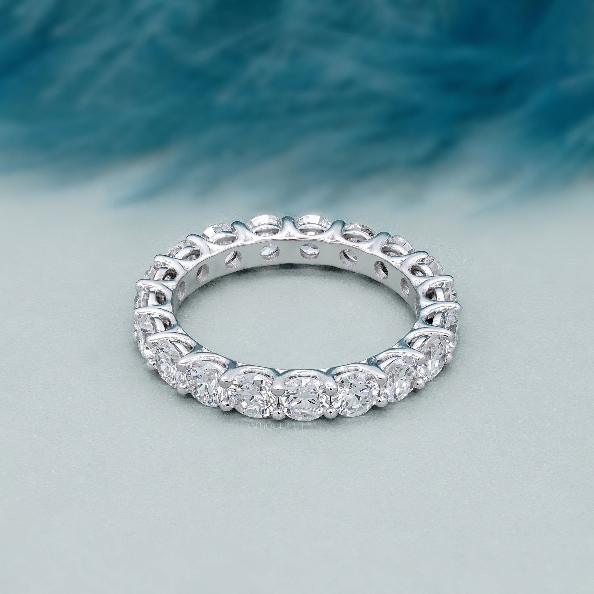 Round 3.80tcw Lab Grown Diamond Eternity Band Ring | IGI Certified D-E-F VVS–VS