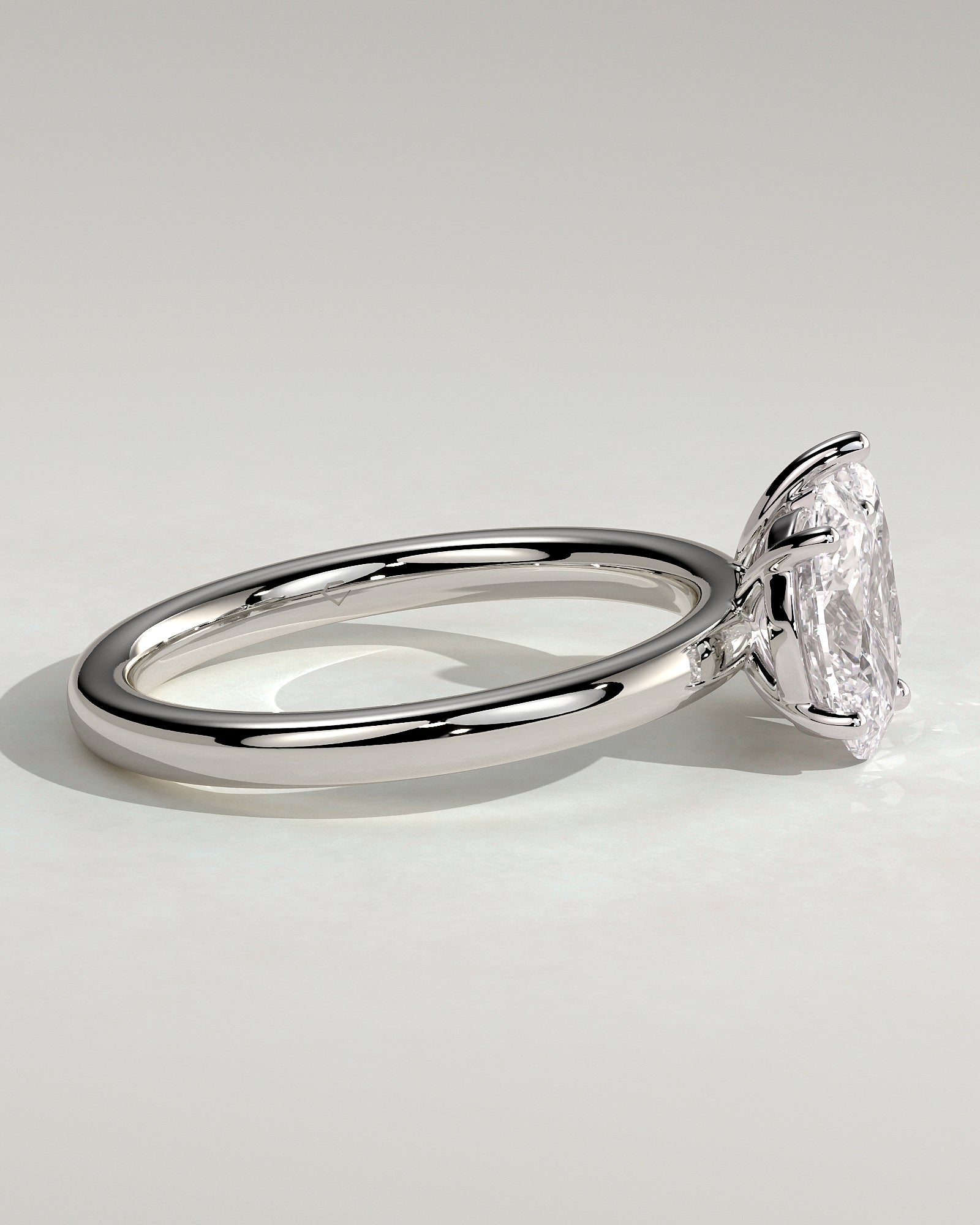 White :: elegant 1.5ct pear oval lab grown diamond toi et moi ring white gold sleek style