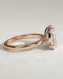 Rose :: luxury 1.5ct pear radiant lab diamond engagement ring rose gold sleek style