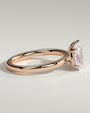 Rose :: luxury 1.5ct pear oval lab diamond engagement ring rose gold sleek style