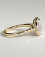 Yellow :: luxury 3.3ct pear emerald lab diamond engagement ring yellow gold sleek look