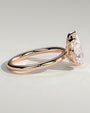 Rose :: luxury 1.8ct pear marquise lab diamond engagement ring rose gold sleek style