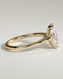 Yellow :: luxury 1.8ct pear marquise lab diamond engagement ring yellow gold sleek look
