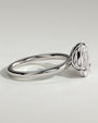 White :: elegant pear princess lab grown diamond toi et moi ring white gold sleek style