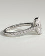 White :: elegant 1.5ct marquise pear lab grown diamond toi et moi ring white gold sleek style