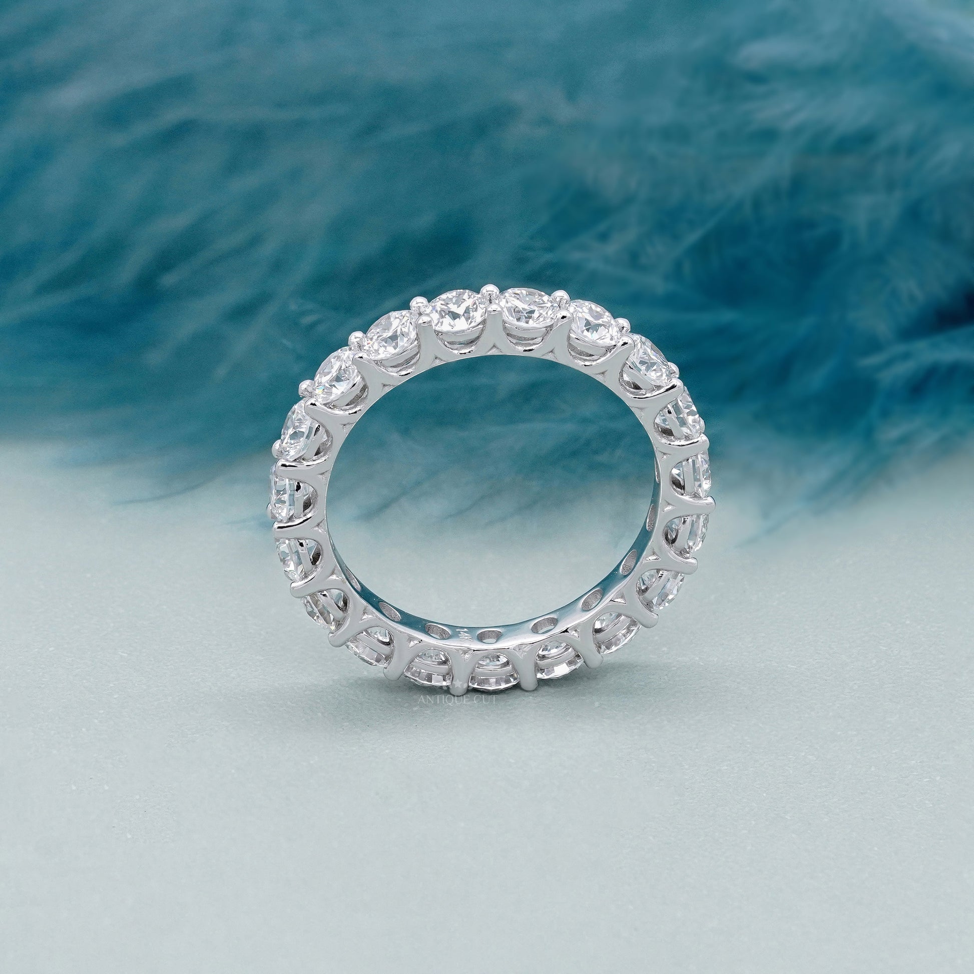 Round 3.80tcw Lab Grown Diamond Eternity Band Ring | IGI Certified D-E-F VVS–VS