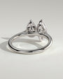 White :: designer 1.8ct pear and marquise lab diamond engagement ring white gold unique two stone ring