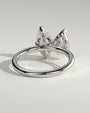 White :: designer 1.8ct pear and marquise lab diamond engagement ring white gold unique two stone ring