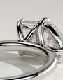 White :: high end pear emerald lab grown diamond toi et moi ring white gold luxury engagement ring