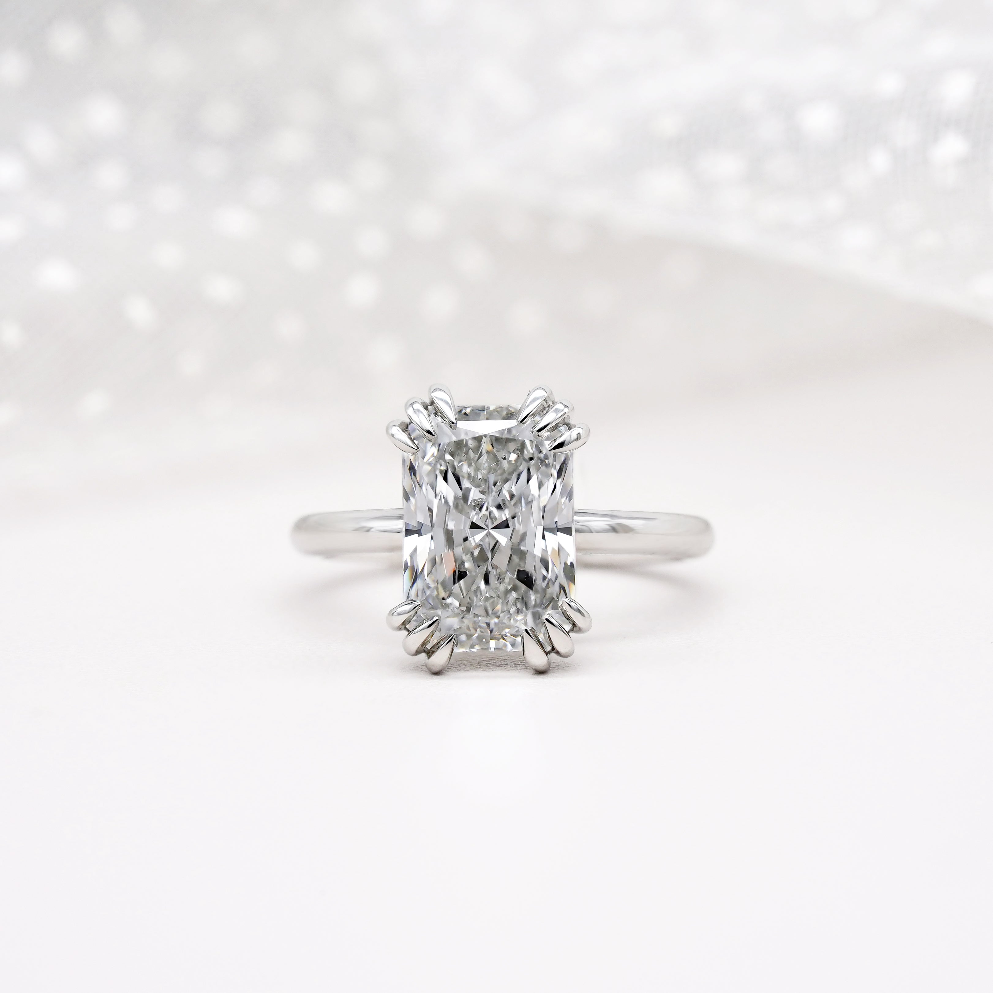 Radiant 3.00ct Lab Diamond Solitaire Ring | Yellow Gold | IGI Certified