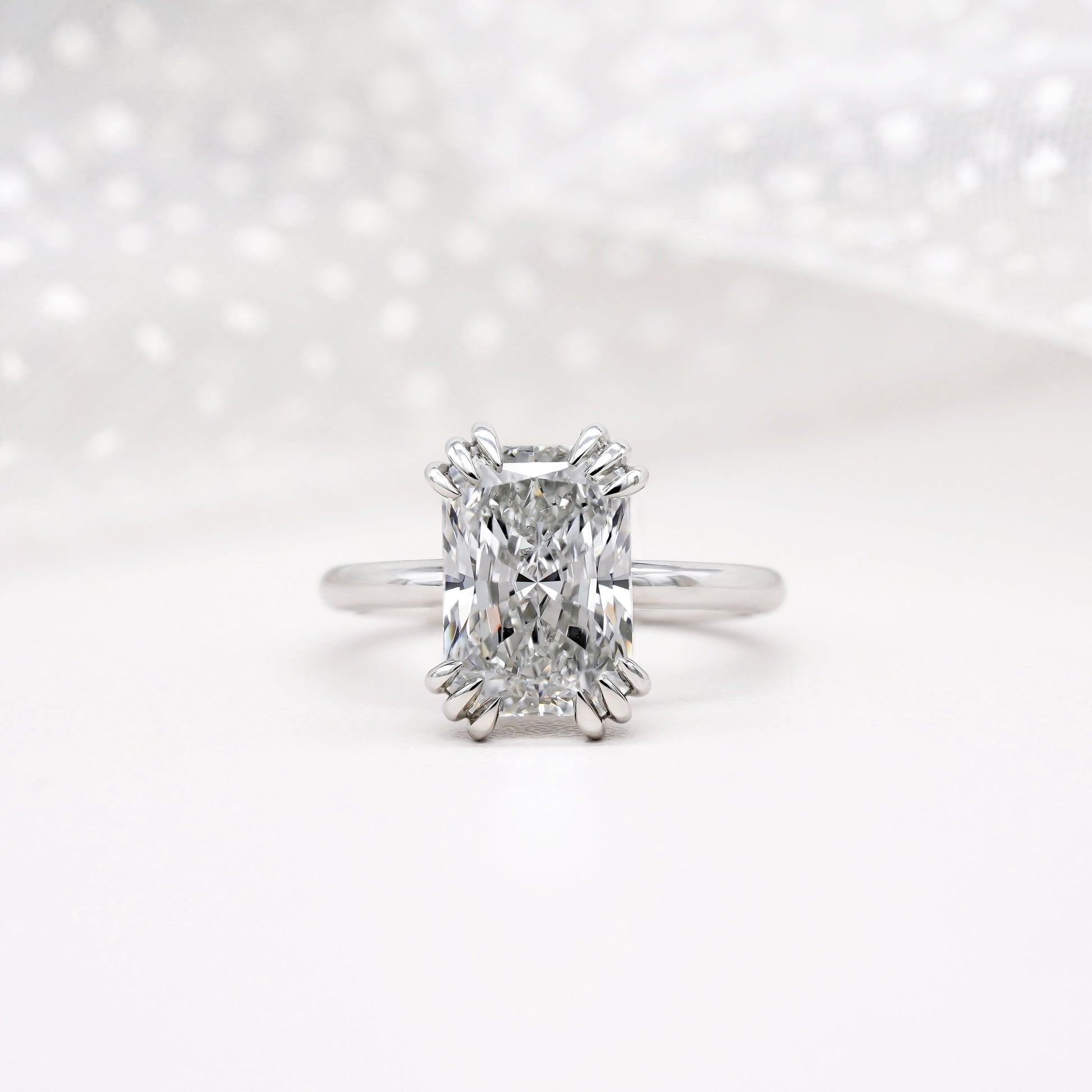 Radiant 3.00ct Lab Diamond Solitaire Ring | Yellow Gold | IGI Certified