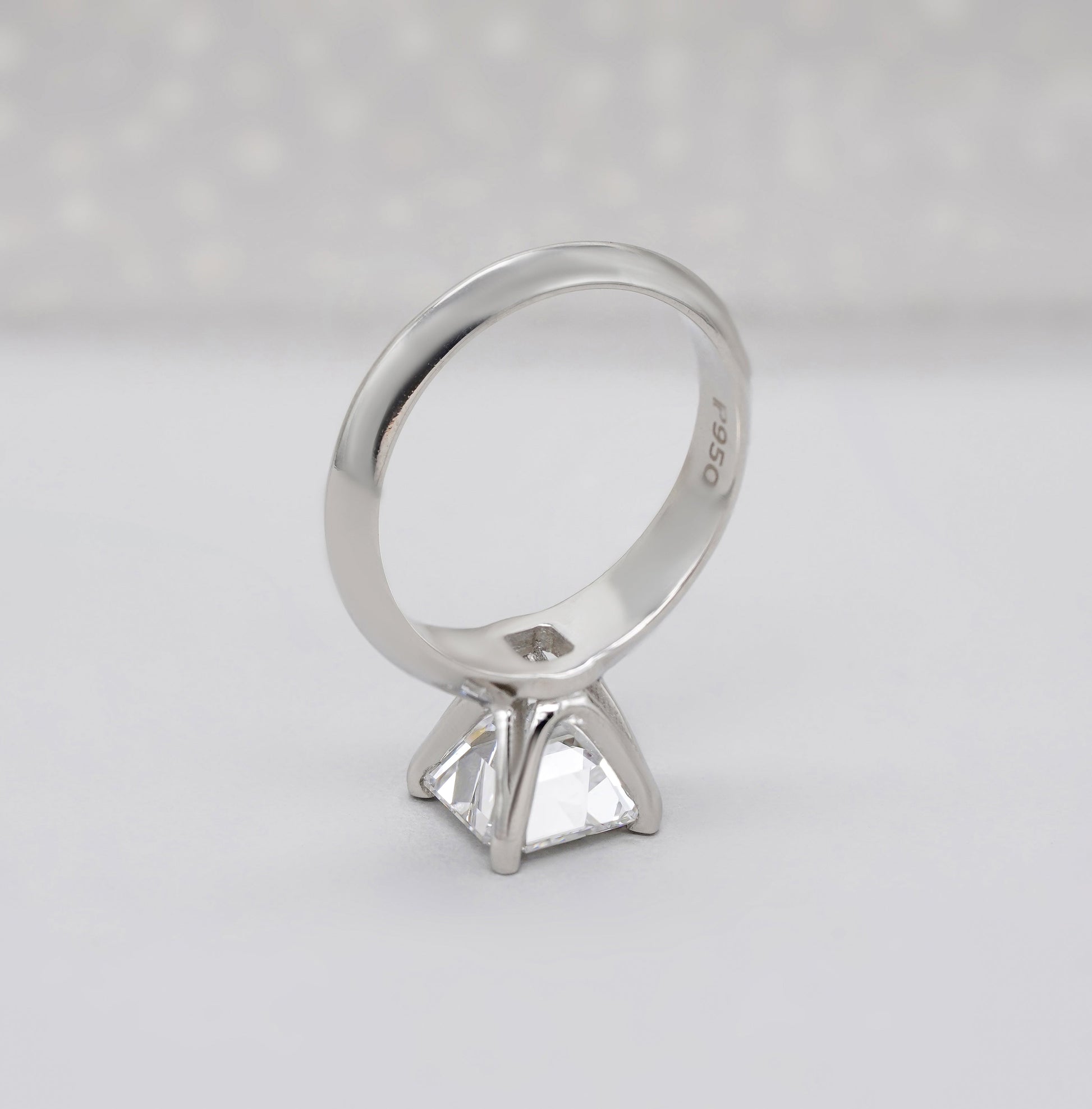 Asscher 2.00ct Lab Grown Diamond Engagement Ring | Halo Pave Setting | IGI Certified | White Gold | D-E-F Color | VVS-VS Clarity