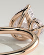 Rose :: high end 0.5ct pear 1.25ct pear lab diamond engagement ring rose gold statement jewelry