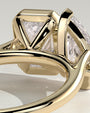 Yellow :: high end 3.3ct pear emerald lab diamond engagement ring yellow gold luxury jewelry