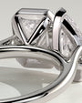 White :: high end 3.3ct pear emerald lab grown diamond toi et moi ring white gold luxury jewelry