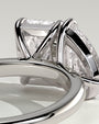 White :: high end 1.5ct pear radiant lab grown diamond toi et moi ring white gold luxury engagement ring