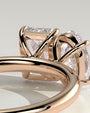 Rose :: high end oval emerald lab diamond engagement ring rose gold statement jewelry